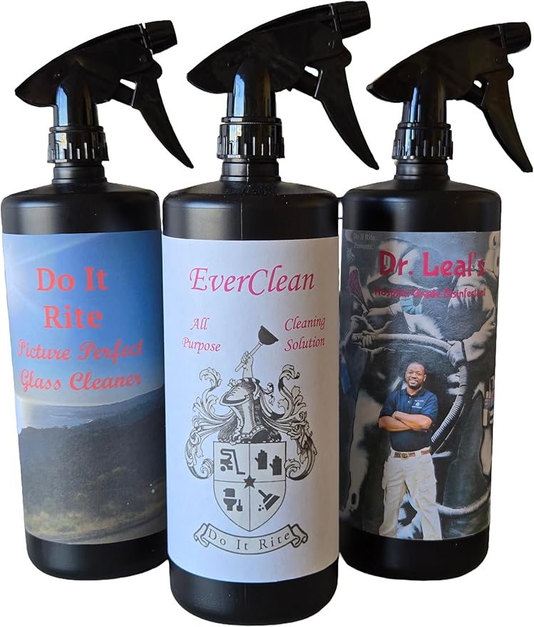Multipurpose Cleaning Spray Kit, Powerful Natural All Purpose Cleaners Designed For Kitchen, Glass And All Surfaces, Ideal For Everyday Bathroom Cleaning Supplies And Household Use 48oz (3 Pack)