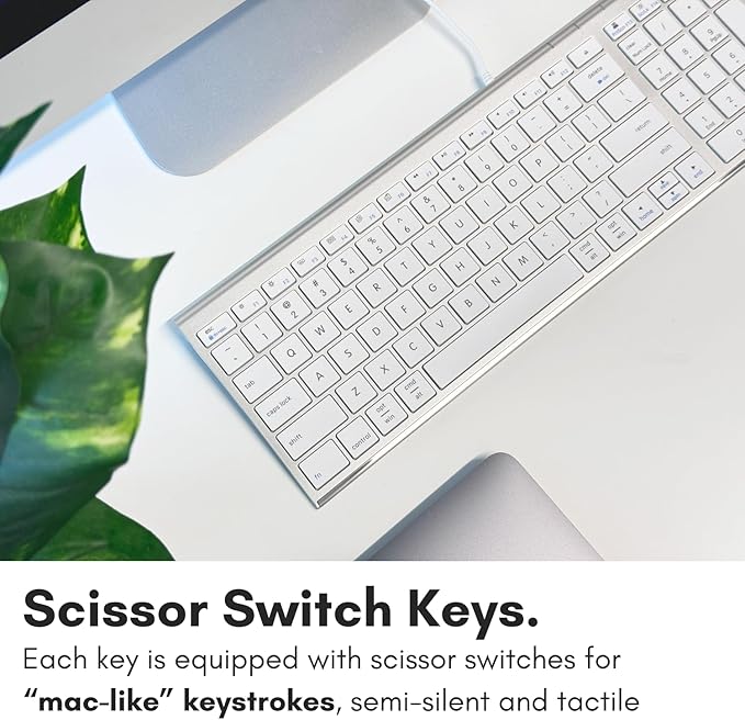Macally Wired Keyboard for Mac, Compatible Apple Keyboard with Numeric Keypad - Slim, Space-Saving Design for MacBook Pro/Air Laptop, Mac mini, iMac Replacement