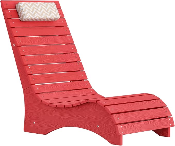 Homenjoy HDPS Pool Lounge Chairs Set of 2, Use in Pools Lounge Chairs up to 10-Inches of Water, Chaise Chairs with Headrest, Lounge Chair Outdoor, Fade-Resistant Pool Lounger for Deck
