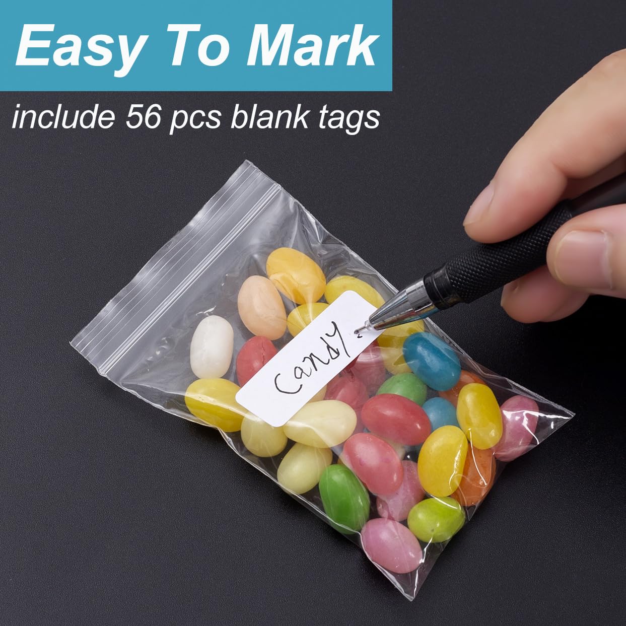4 x 6 Inch 200Pcs Small Plastic Bags, 2 Mil Small Zip Bag, Transparent Jewelry Bags Reclosable, Clear Mini Baggies, Resealable Lock Poly Bag for Pill, Beads, Screws, Packaging