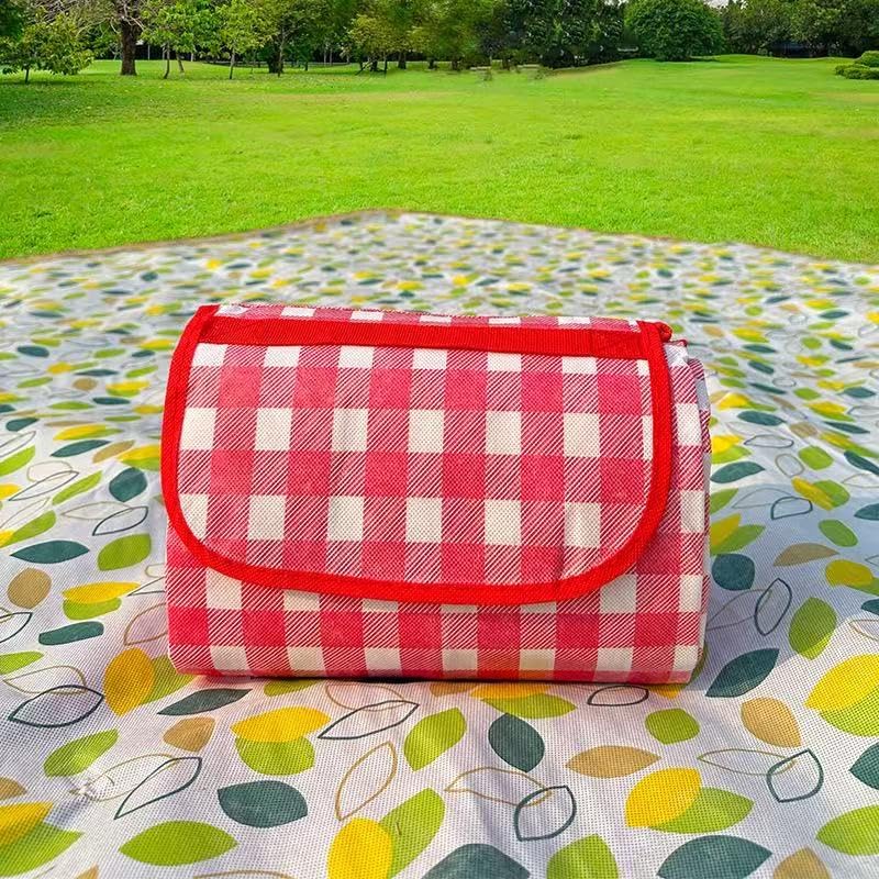 GO-CHUNRIQIN 80"x118"Sandproof Waterproof Picnic Blanket, Beach Mat for Outdoor Hiking Park,Portable with Tote Bag,Non-Sti...