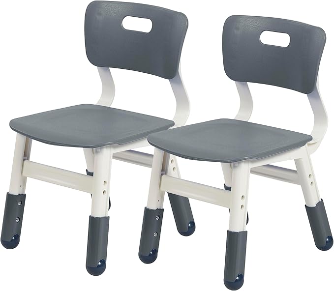 Back2School Express Adjustable Chairs, Kids Furniture, Grey, 2-Pack