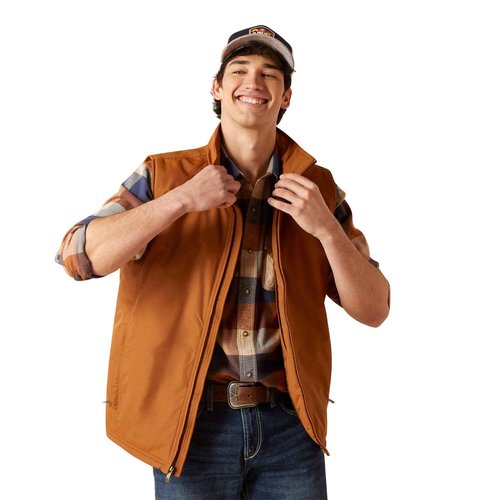 ARIAT Men's Team Logo Insulated Vest - Chestnut, Medium