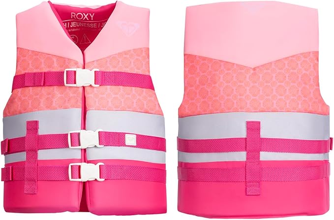 ROXY Women's Life Vest and Youth Life Vest, USCG Approved PFD, Light-Weight EPE Foam Life Jacket with Quick-Release Buckle...