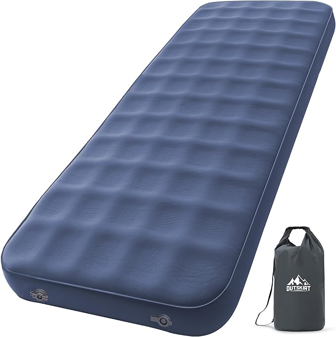 OUTSKIRT Ultralight Self Inflating Sleeping Pad, 4" Thick Camping Mattress with Pump Pack, 9.5 R-Value Insulated Sleeping ...