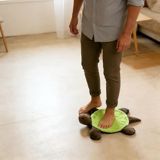 15''Adorable Turtle Floor Cleaning Mop - Machine Washable Hand & Foot Mop, Effortlessly Cleans Tile & Hardwood Floors, Fun Home Cleaning Tool