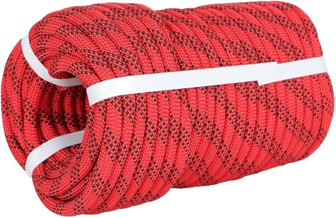 Premium Polyester Braid Rope, 3/8IN 100FT, 3520 lb High Strength Arborist Bull Rope, Multi Purpose Strong Pulling Rope, fo...