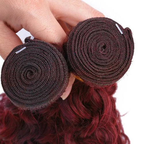 Burgundy Human Hair Bundles 99j Water Wave Bundle 22 24 26 inch Red Human Hair Weave Bundles Burgundy Water Wave Bundle
