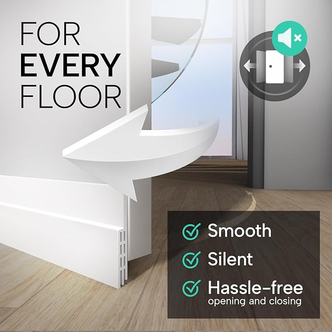 Vellure® Door Draft Stopper for Bottom of Door - Premium Door Sweep for Bottom of Door/Weather Stripping Door Seal (Save Energy – installs Quickly and Easily) Door Strip Ideal for