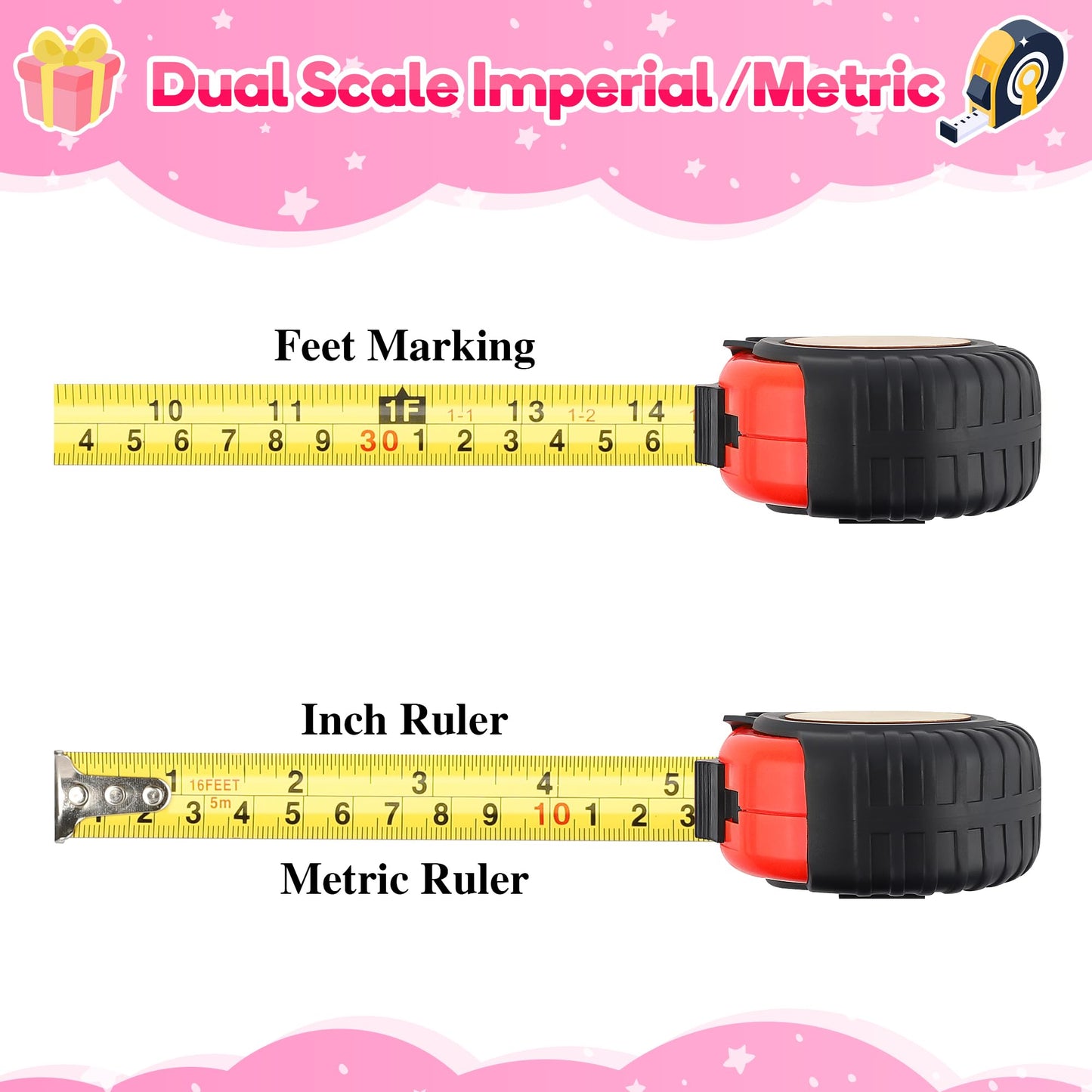 Sensi Blue Birthday Gifts for Wife from Husband Kids,Wife Mothers Day Gift Ideas,to My Wife Anniversary Wedding Christmas Valentines Day,Romantic Gifts for Her Unique,Cute Tape Measure 16ft Tool Gift