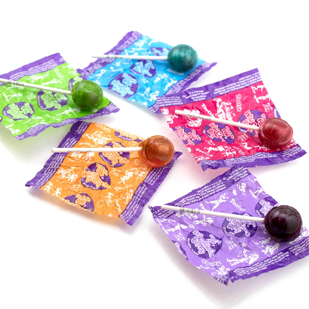 Tootsie Pops Limited Edition Assorted Wild Berry Flavors with Chocolatey Center - Over 3 Pounds Individually Wrapped Fruity Chocolate Lollipops - Peanut Free, Gluten Free, 100 Count