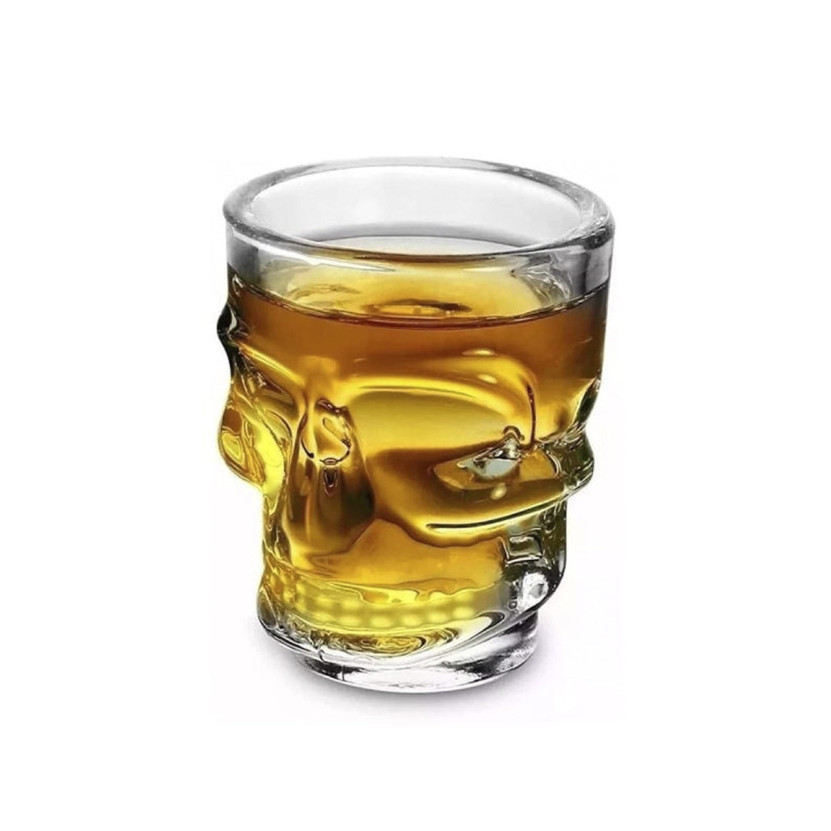 Halloween Skull Shot Glasses – Set of 2 – Spooky Clear Glass Drinkware for Halloween Parties, Haunted House Celebrations – Unique Skeleton Head Shot Glasses for Cocktails, Spirits, and Themed Events