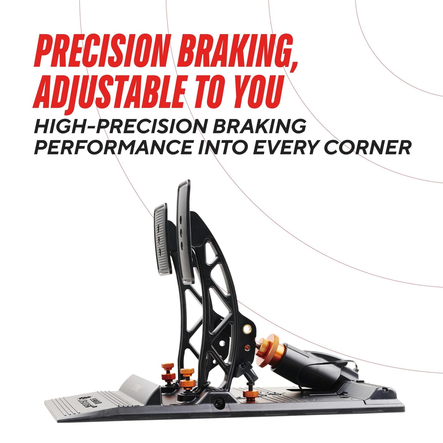 ASETEK SimSports La Prima™ Load Cell Sim Racing Pedals | Adjustable and Customizable Sim Pedals Arms | Built to Replicate Real-Life Racing sim | PC Compatible