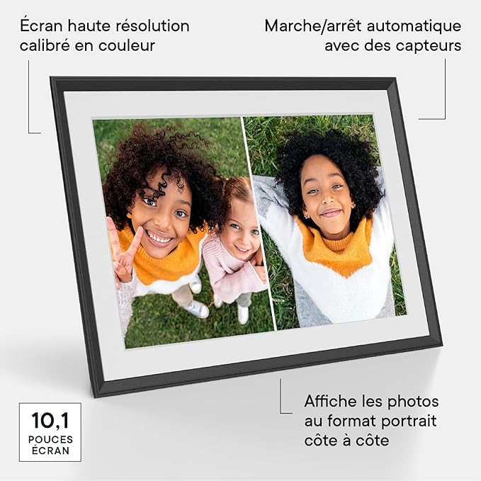 Aura Digital Picture Frame - 10.1" HD Mat Display | Wirecutter's Best Digital Frame for Gifting | Text Photos Directly to Your Frame from Anywhere | Quick & Easy Setup Over WiFi - Free App | No Fees
