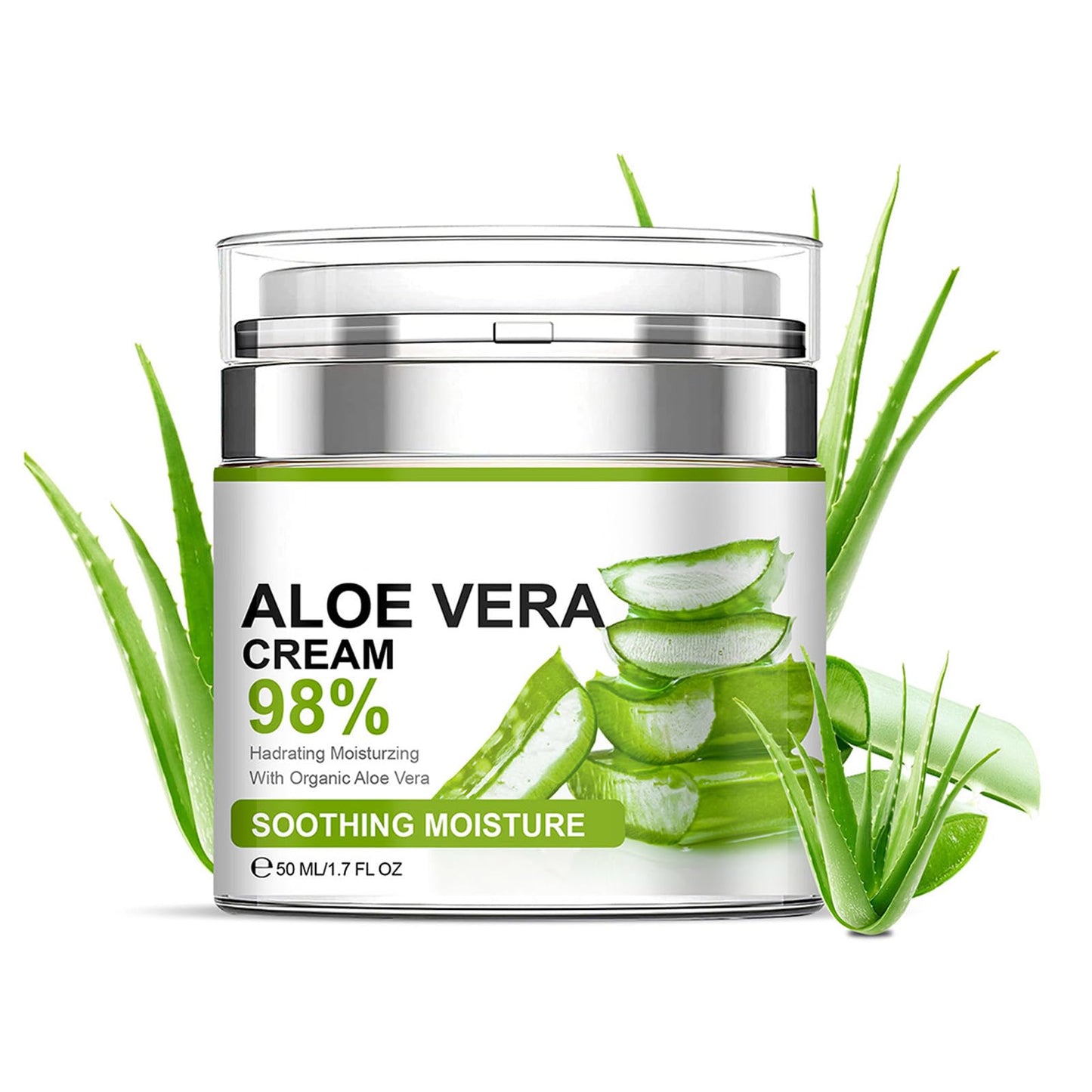 Grospe Aloe Vera Moisturizer Facial Cream,Facial Cream With 98% Organic Aloe Vera,Anti Wrinkle Face Moisturize Cream,For Dry Ski