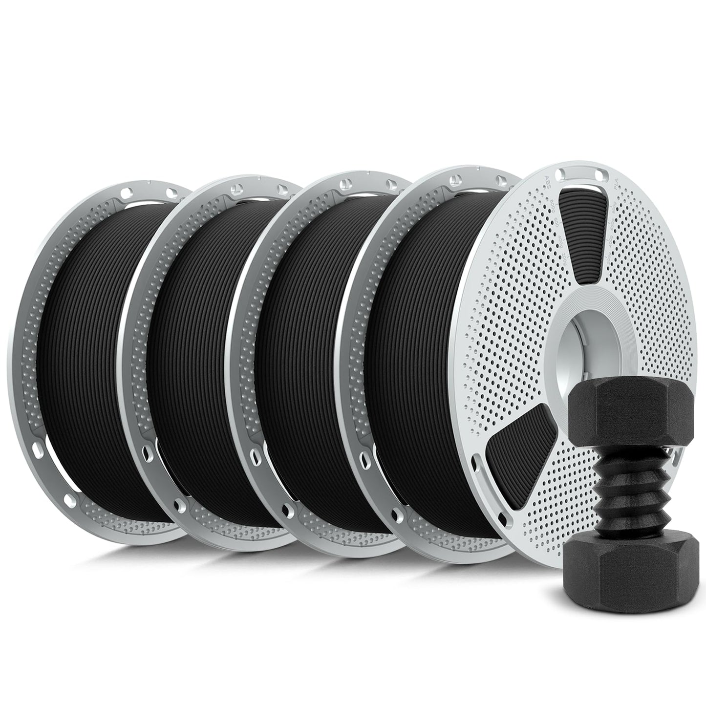 SUNLU 4KG PA6-CF 3D Filament 1.75mm, Heat Deflection Temperature up to 209C, Made of 80% PA Nylon and 20% Carbon Fibers, 1kg Spo