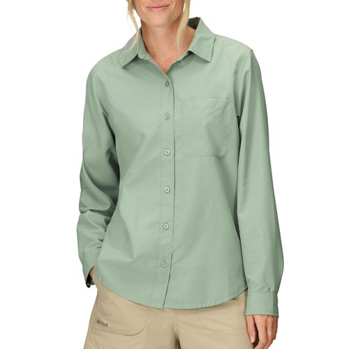 MARMOT Women's AirExchange UPF 40 Long Sleeve Shirt - Breathable, Moisture Wicking, Agate Green, Small
