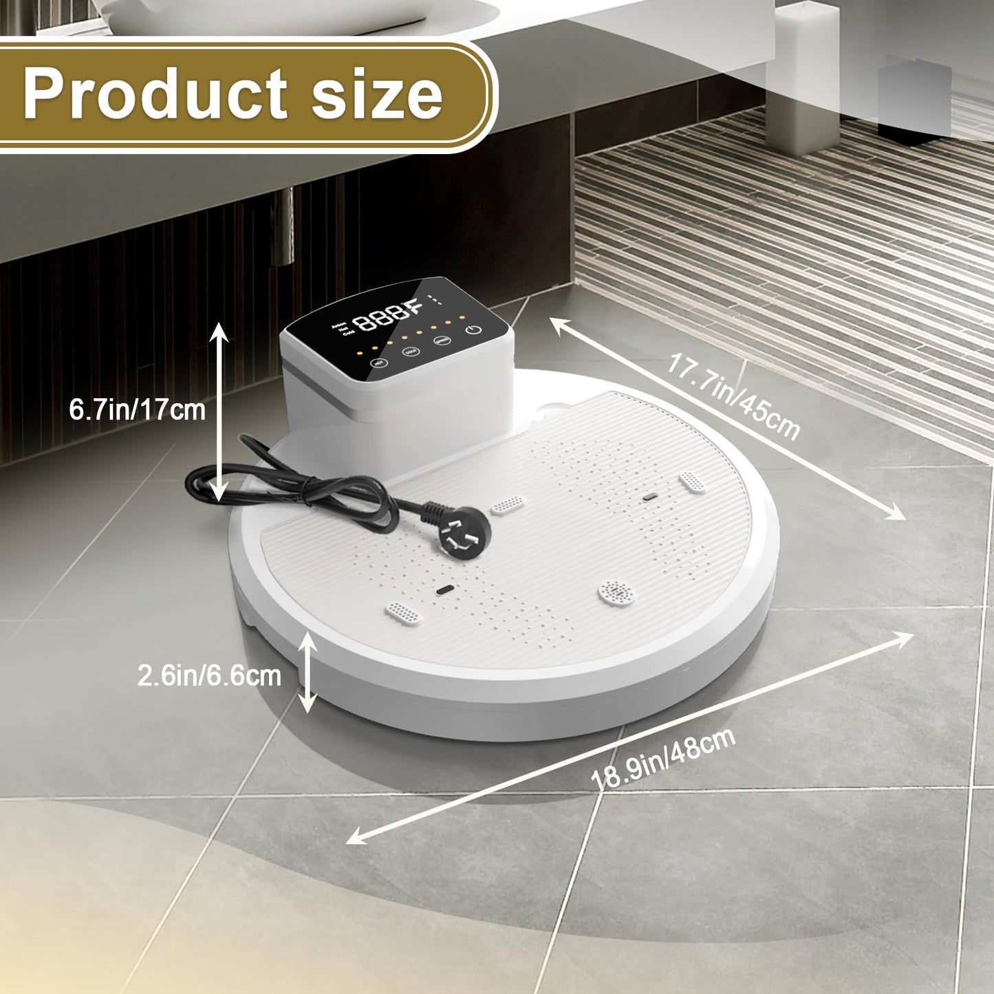 ZELLOXY Full Body Dryer After Shower for Bathroom, Waterproof Shower Dryer with Pre-Warm, Anti-Slip Foot Pad and Intelligent Touch Screen