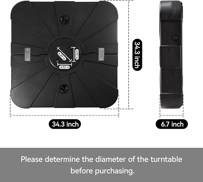Jentafix Patio Outdoor Cantilever Umbrella Base, Fillable Stand with Wheels, 265 lbs Capacity for Large Offset Umbrella (34 Inches)