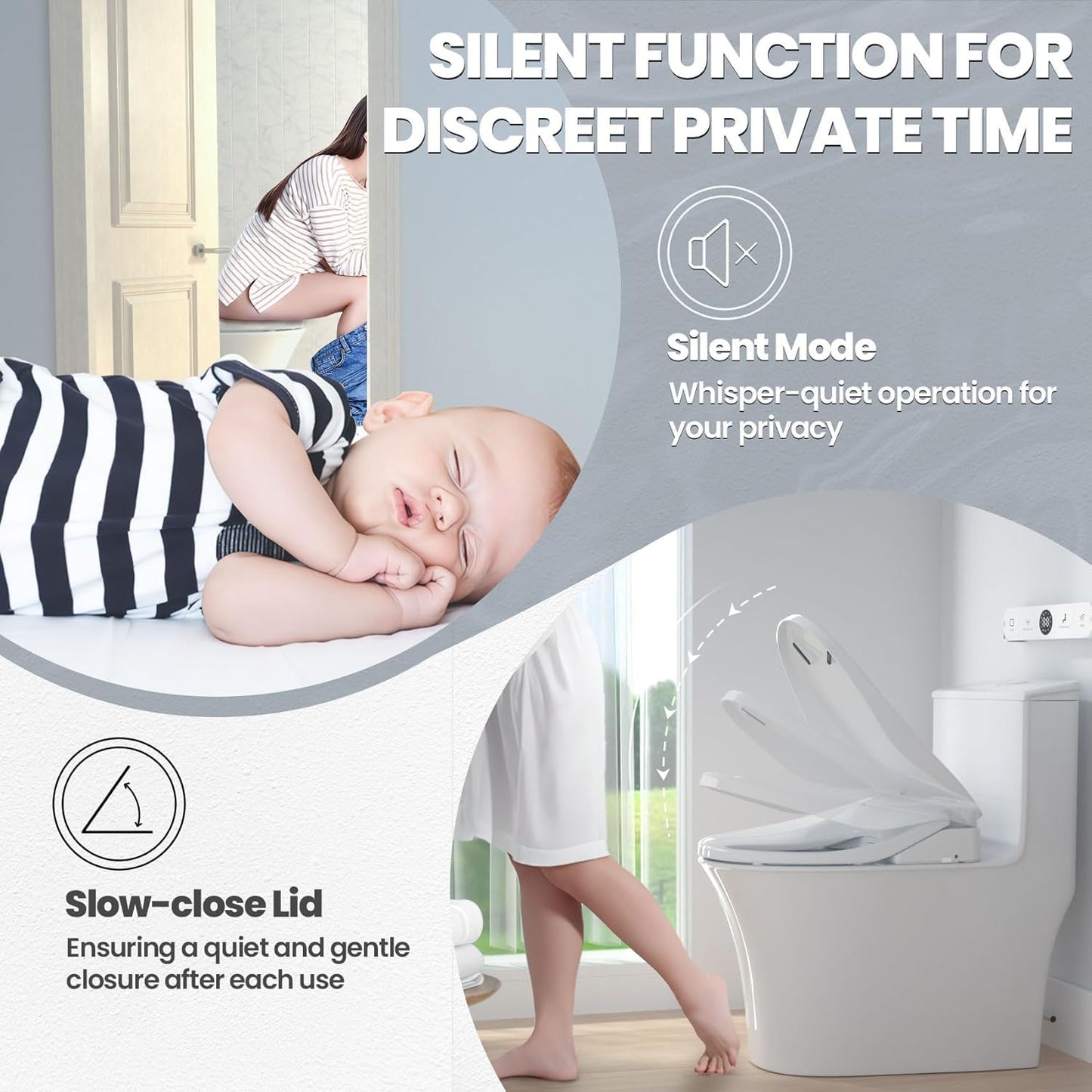 Ckptlsyk Bidet Toilet Seat Elongated,Electric Heated Bidet with Warm Water,Dryer,Remote Control & Multiple Spray Modes,Self-Clean Nozzle,Anti-Yellowing Material,for Women,Men,Pregnant & Elderly