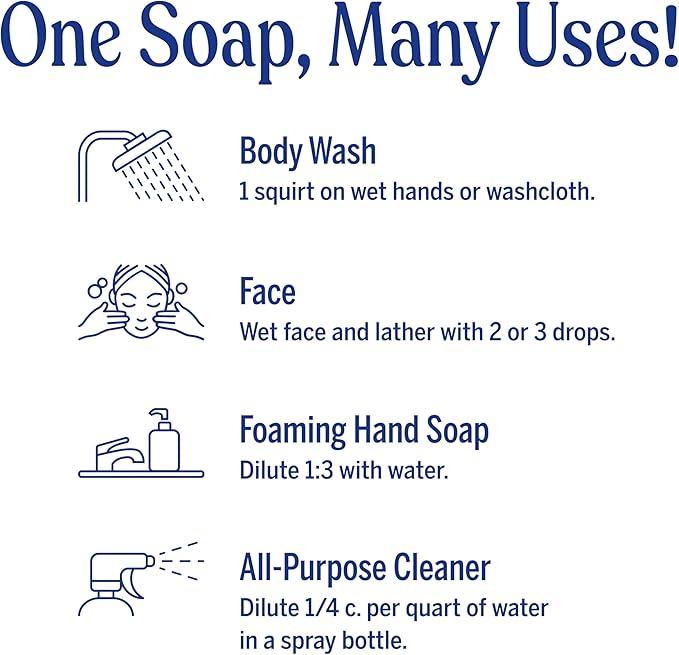 Dr. Bronner's Pure-Castile Magic Soap Liquid (Lavender, 1 Gallon) – Made with Regenerative Organic Certified Oils- For Face, Hair, Laundry, Dishes- Hand Soaps & Body Wash – Concentrated, Vegan