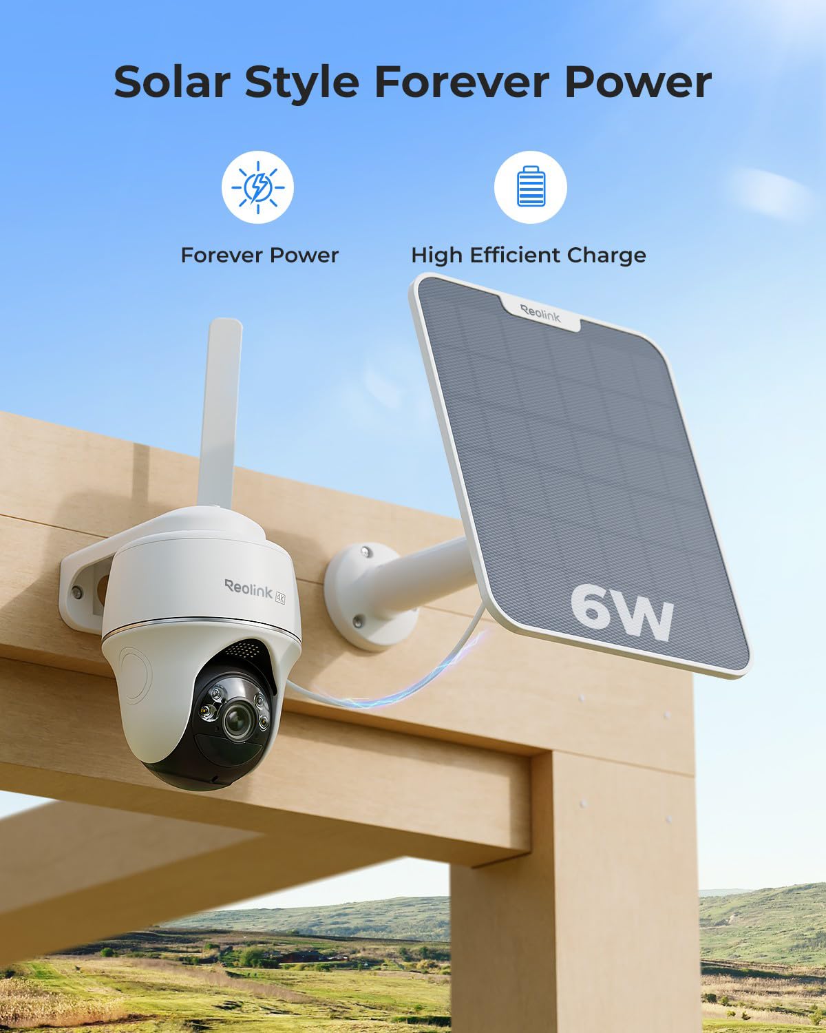 REOLINK 4K LTE Cellular Security Camera Wireless Outdoor, 360° Smart Detection with Auto-Tracking, Solar Powered, SIM Card Included, Local/Cloud Storage, Color Night Vision, Go PT Ultra Updated Ver.
