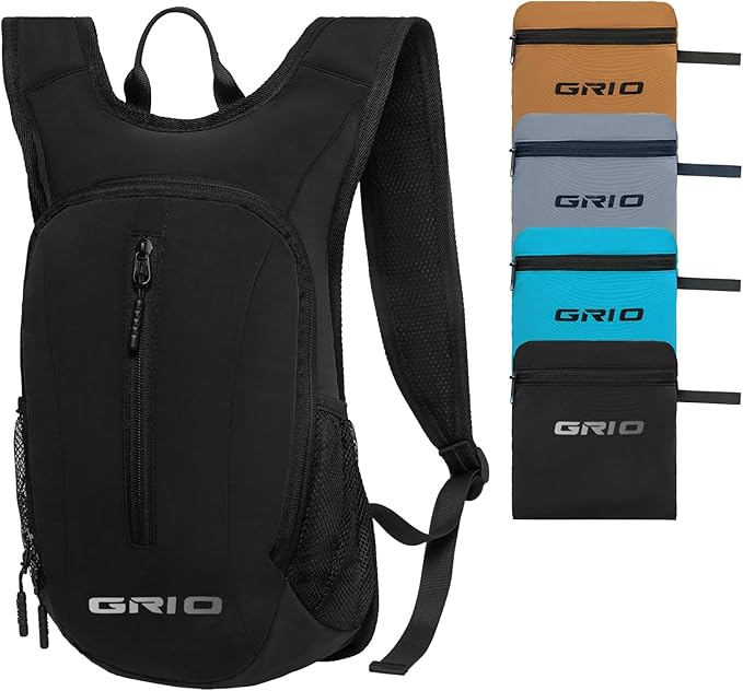 GRIO Ultralight Hiking Daypack 15L - Water-Resistant Foldable Backpack for Men & Women, Compact Packable Backpack for Outd...