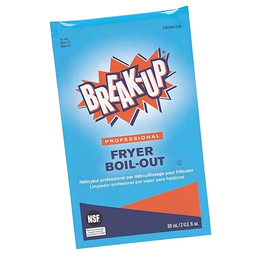 Diversey CBD991209 Break-Up Professional Fryer Boil-Out, Food Grade Degreaser & Cleans Deep Fryers, Kettles, Grates & More, Citrus Scent, Concentrate Liquid, 2-Ounce Packet