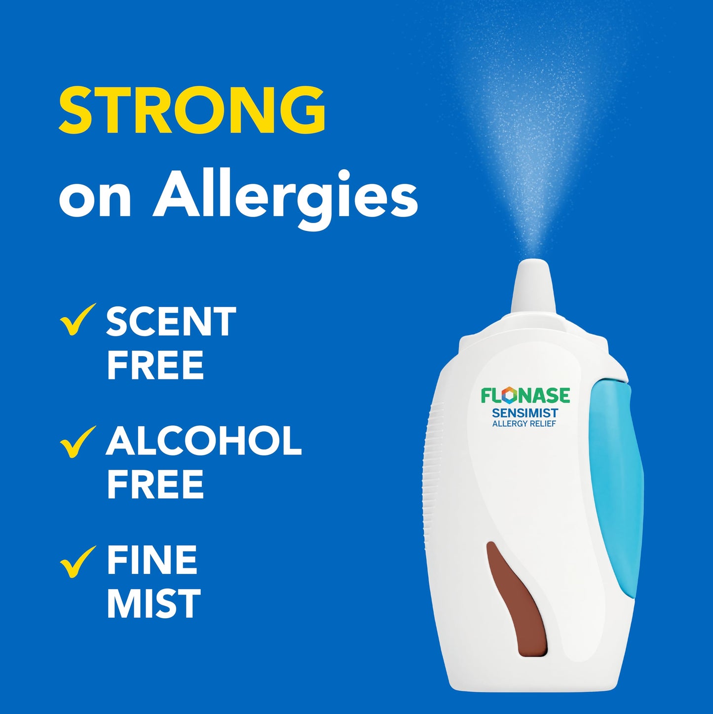 Flonase Sensimist Allergy Relief Nasal Spray - Non-Drowsy 24HR Long Lasting Allergy Relief with Fine, Scent-Free Mist - 120 Sprays Plus Bonus Pack of Tissues