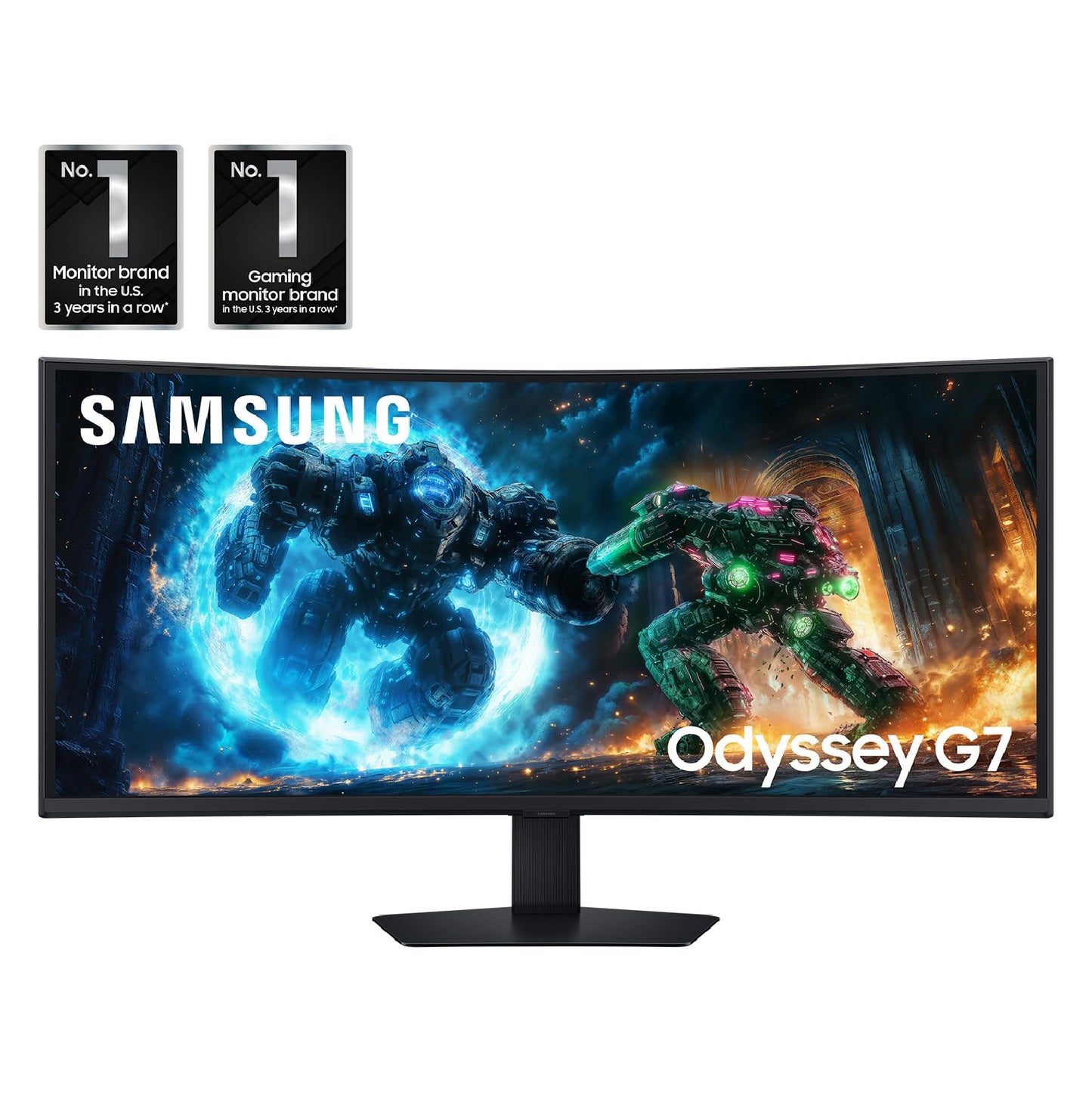 Samsung 40” Odyssey G7 (G75F) WUHD Resolution, 180Hz, Curved Gaming Monitor, 1ms Response Time (GtG), VESA DisplayHDR™ 600, AMD FreeSync™ Premium Pro, LS40FG75DENXZA, 2025