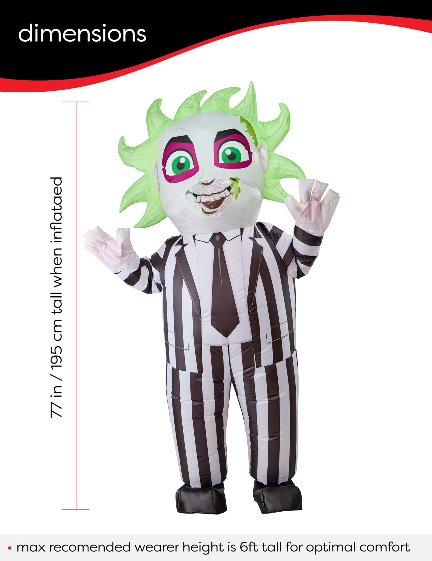 Rubies Beetlejuice: Beetlejuice Costume for Adults, Unisex One Size