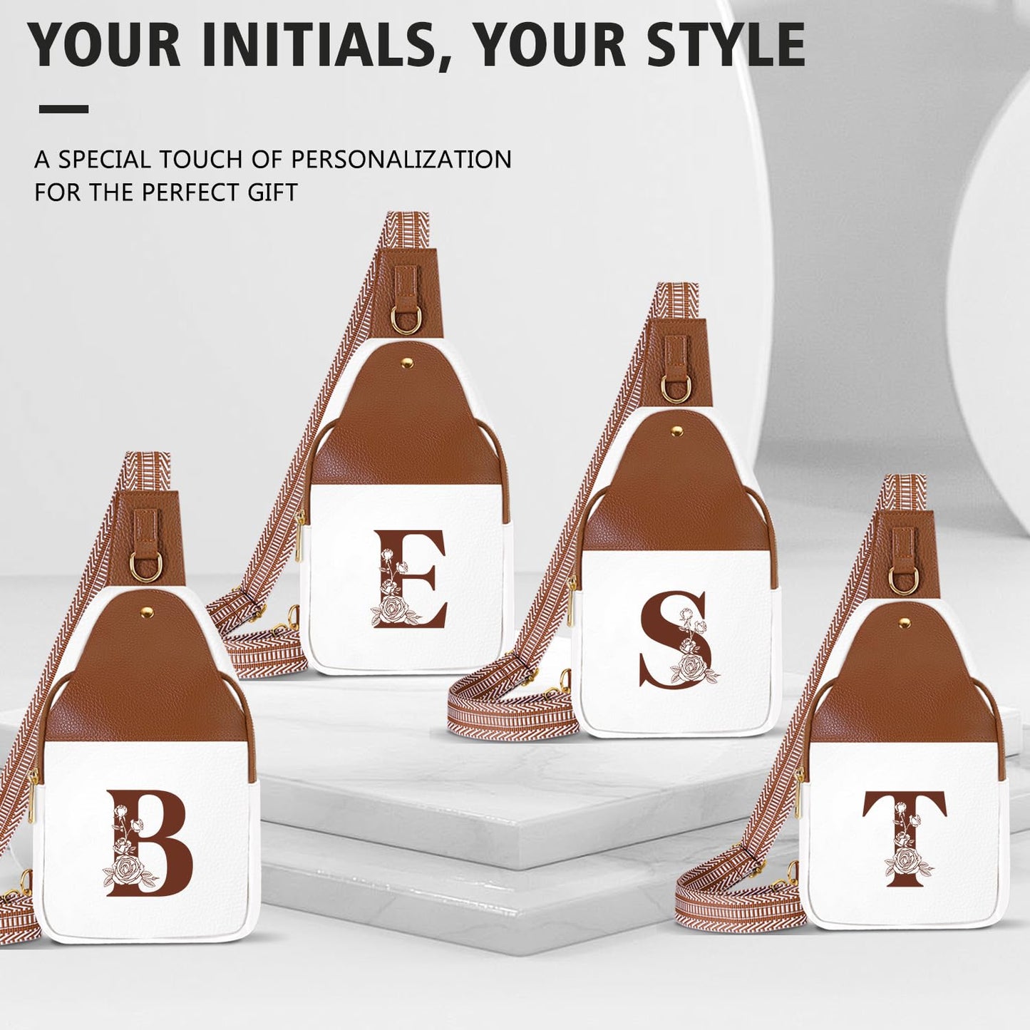 Letter Women Crossbody Bag Sling Shoulder Purses Cross Body Chest Female Friend Friendship Happy Birthday Gift Ideal Close Bff Stuff Bestie Soul Sister Long Distance Custom Cute Christmas Xmas Present