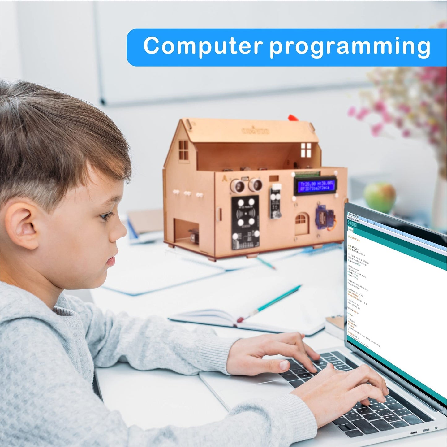 Osoyoo Smart House Iot Starter Kit For Arduino Mega2560,Learning Stem Electronic Engineering Coding Programming, Diy Home Automa