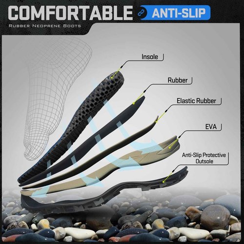 TIDEWE Rubber Neoprene Boots Men And Women, Waterproof Sturdy 6mm Neoprene Boot, Rain Boot Hunting Boot Arctic Outdoor Boot Men Size 11 Next Camo G2