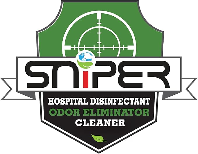 SNiPER Hospital Disinfectant, Odor Eliminator & All-Purpose Cleaner, 4 Ounce Spray, 4-Pack