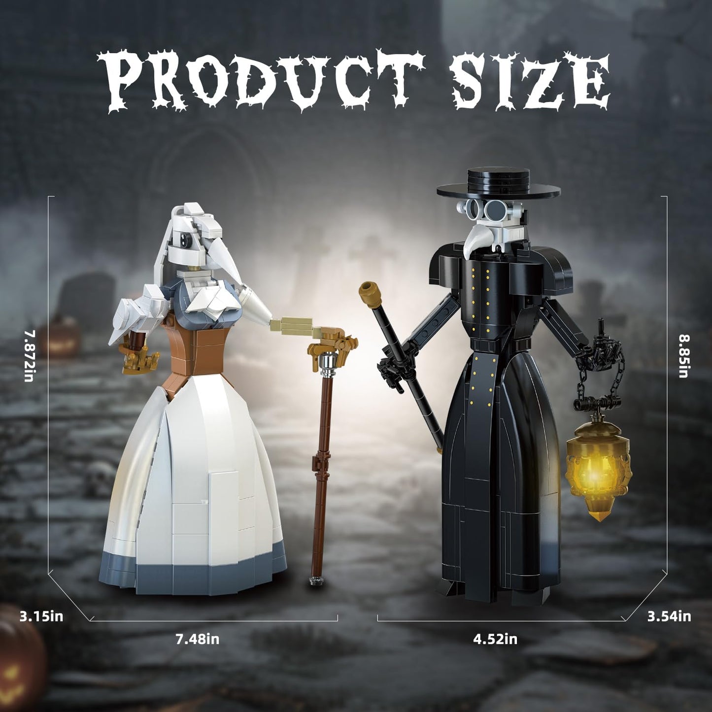 Plague Doctor Building Blocks Set - Medieval Themed Collectible Toy for Adults and Kids - Creative Construction Kit Gift for Boys and Girls (500Pcs)