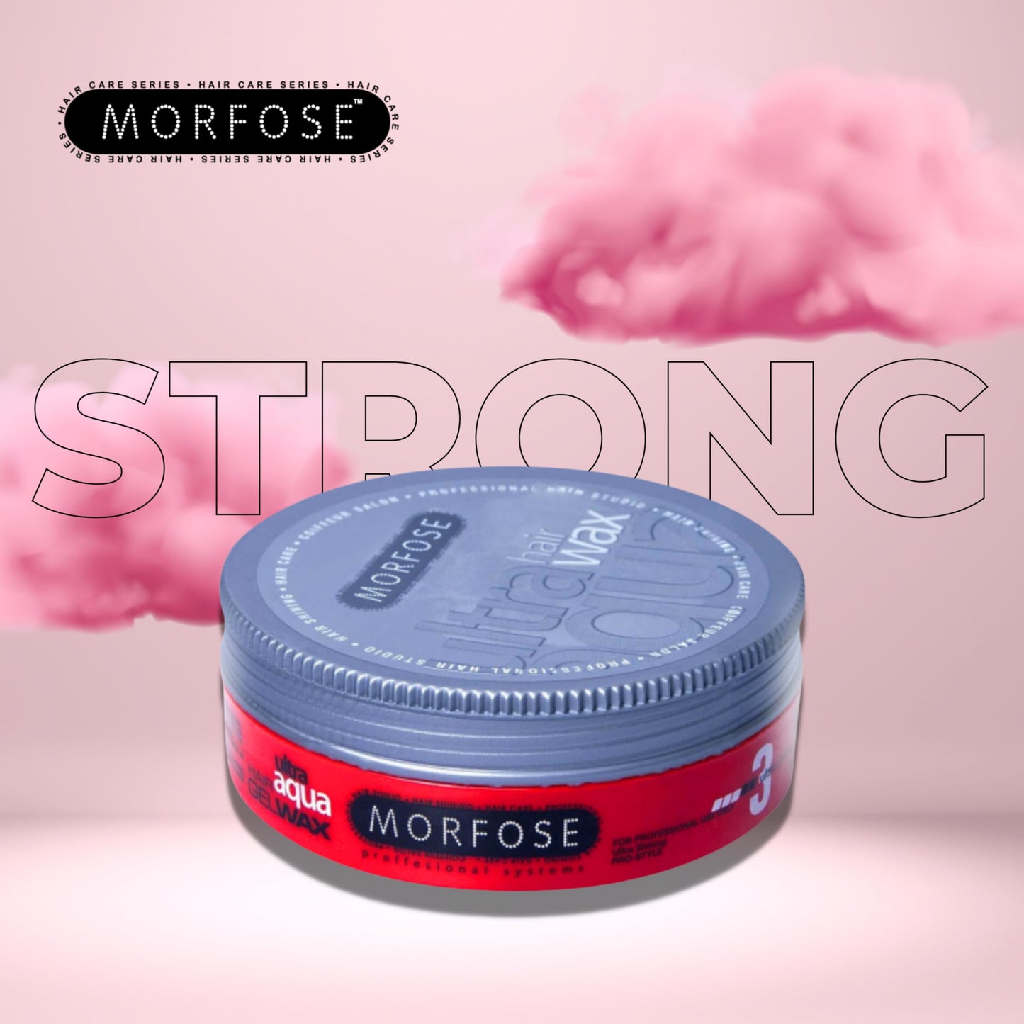 Morfose Ultra Aqua Hair Gel Wax with Shiny and Strong Flexible 3 Hold, Manage Flyaways, Braids, and Curls, Hair Styling for Wome