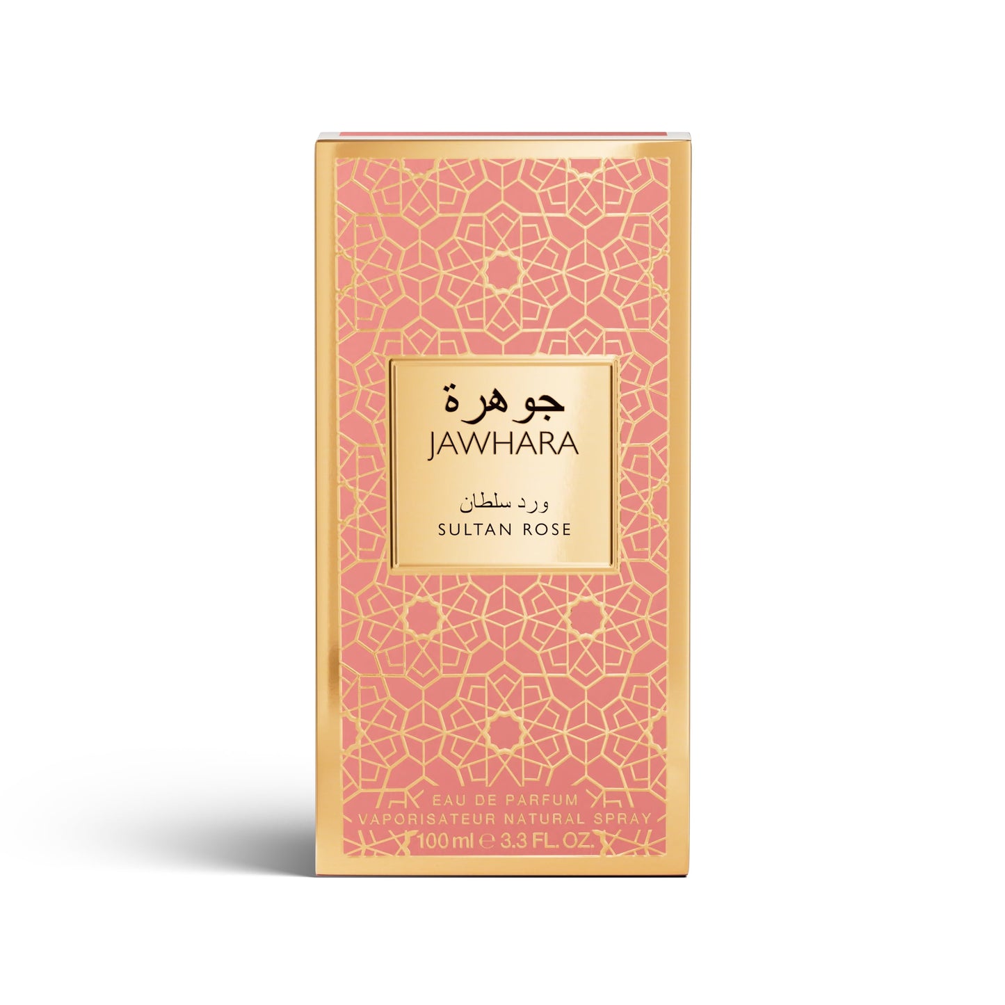 Jawhara Sultan Rose | Woody Floral Eau de Parfum 3.3 fl oz | Notes of Saffron, Taif Rose, Warm Vanilla, and White Musk | Long Lasting | Everyday Wear | Travel Size