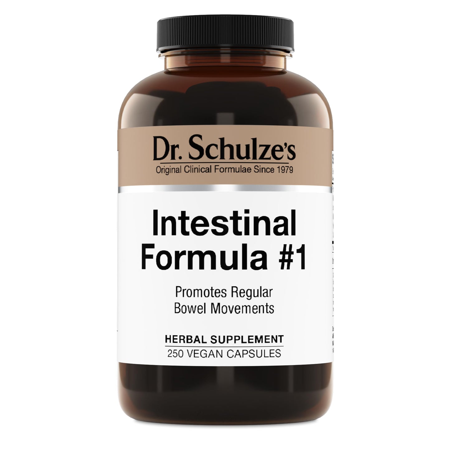 Dr. Schulze's Intestinal Formula #1 - Bowel Movement Supplement for Colon Health Support - Bloating & Constipation Aid - Intestinal Cleanse - All-Natural - Plant-Based - Vegan - 250 Count