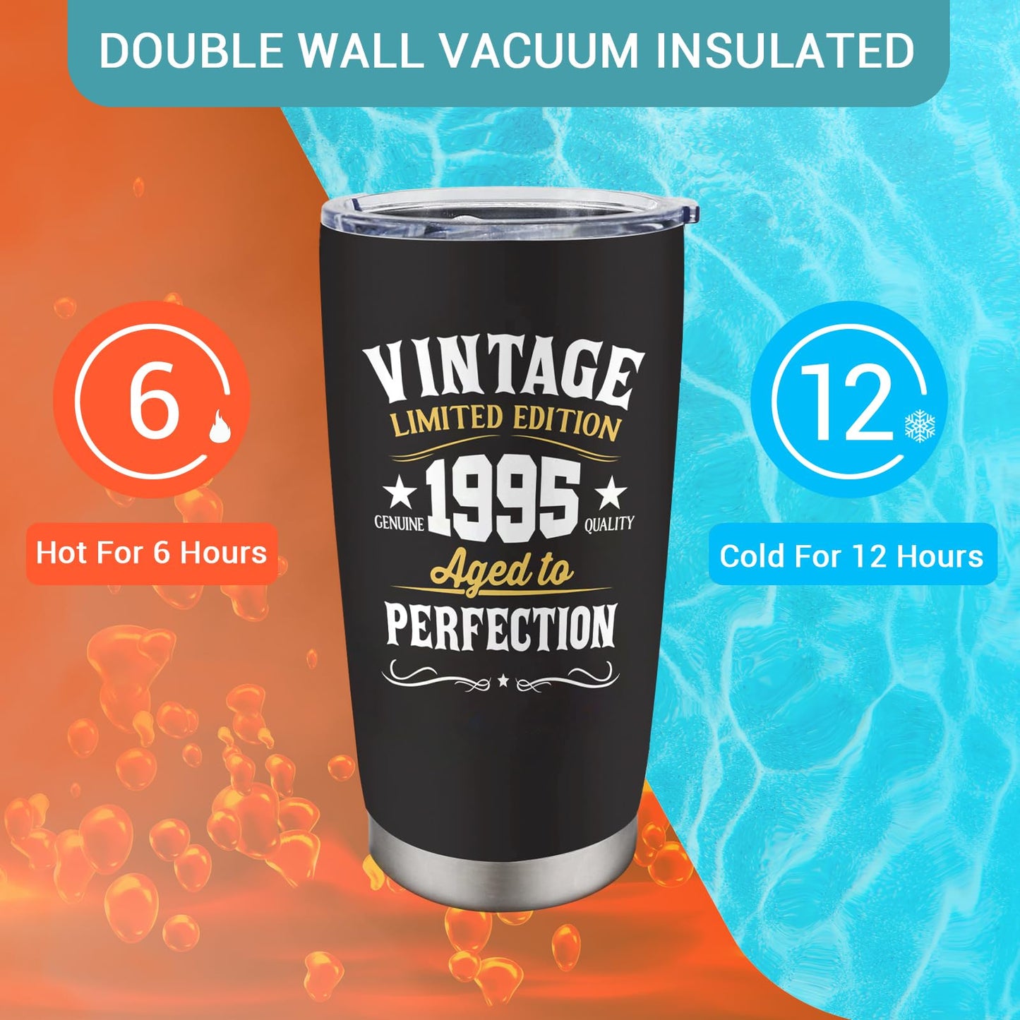 Louasedh 30th Birthday Gifts for Him, 30 Year Old Birthday Gifts, 1995 Birthday Gifts for Men, 30th Birthday Gifts Ideas, Happy 30 Year Old Birthday Male, 30th Birthday Decorations 20oz Tumbler