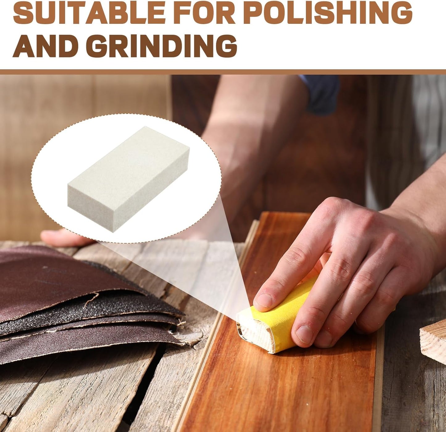 4 Pcs Thickened Felt Blocks Wool Soft Felt Squeegee Automotive Vinyl Wrapping Tool 1'' x 2'' x 4'' White Film Installing Tool for Sandpaper Sanding Polishing for Window Tinting No Scratches