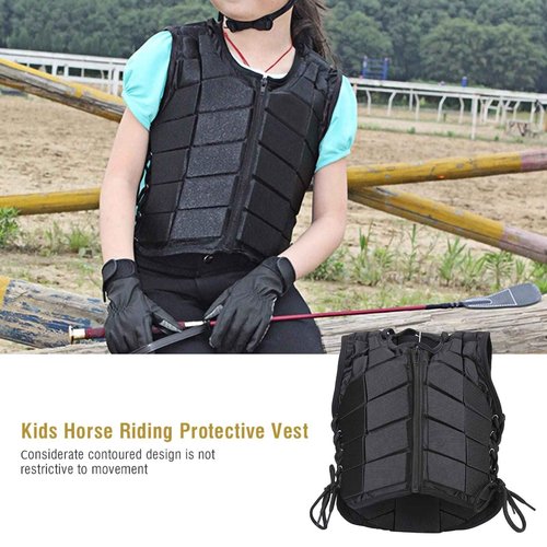 VGEBY Kids Horse Riding Vest, Comfortable Protective Horse Riding Training Waistcoat Equestrian Vest Protective Gear for Boys Girls (CS)