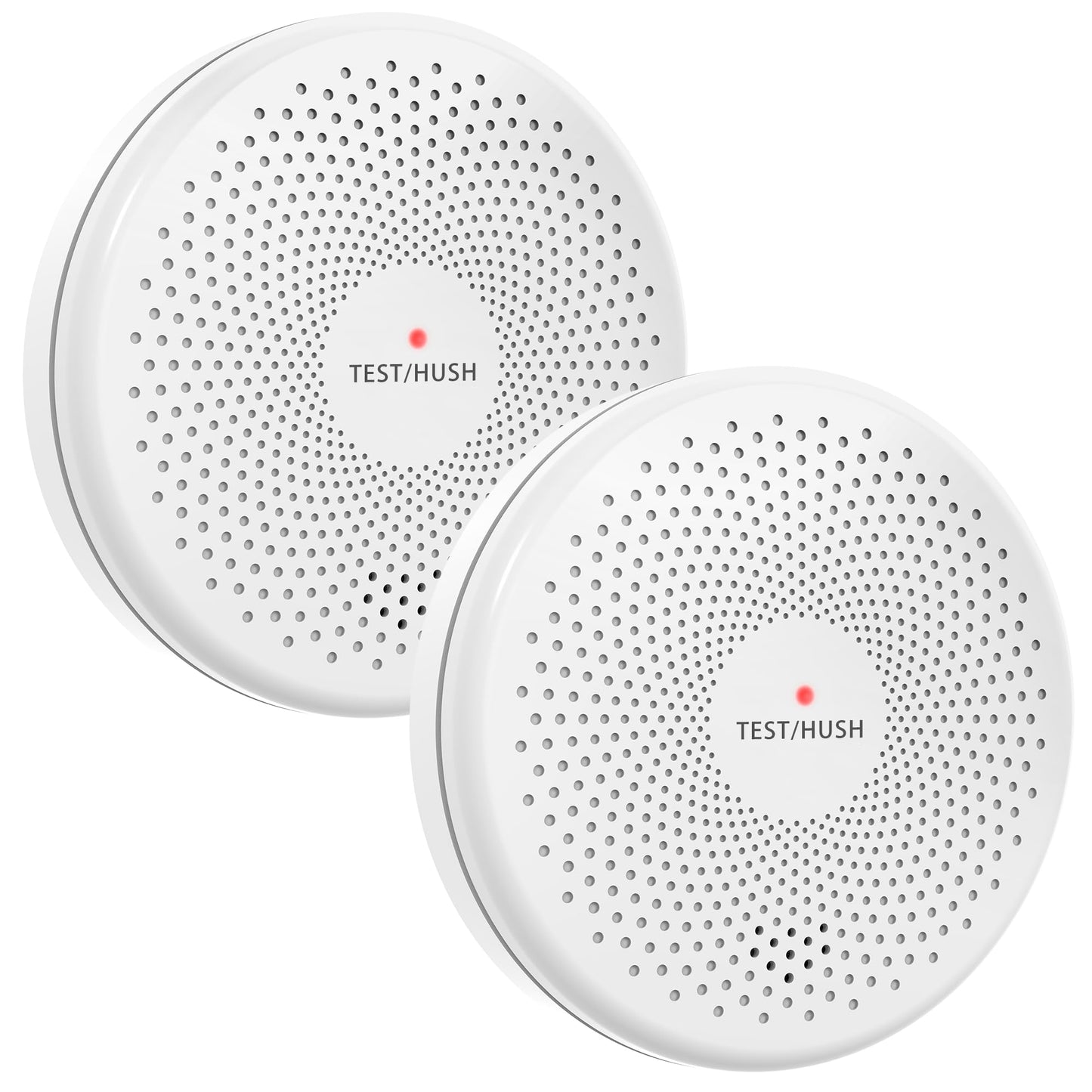 HATHEPHS Smoke Detector Carbon Monoxide Detector Combo, 10-Year Battery Ultra-Thin Photoelectric Smoke Alarm and CO Detector with Large Test/Silence Button, 2-Pack