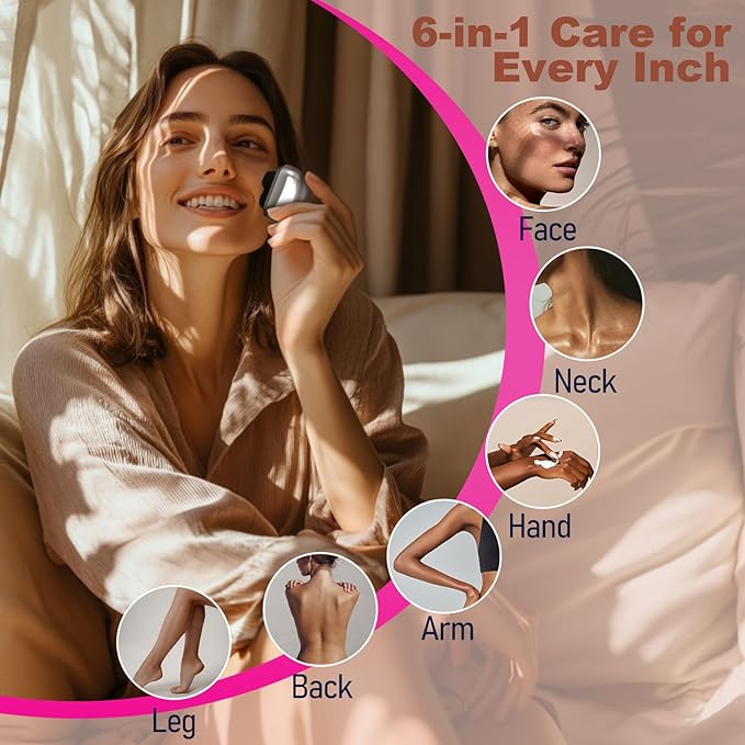 Youbella Facial Hair Removal for Women, 3D Floating Blade Rotary Razor, Wet/Dry Electric Shaver, Portable & USB Rechargeable Epilator Hair Remover for Face, Upper Lip, Chin, Arms & Legs (Black)