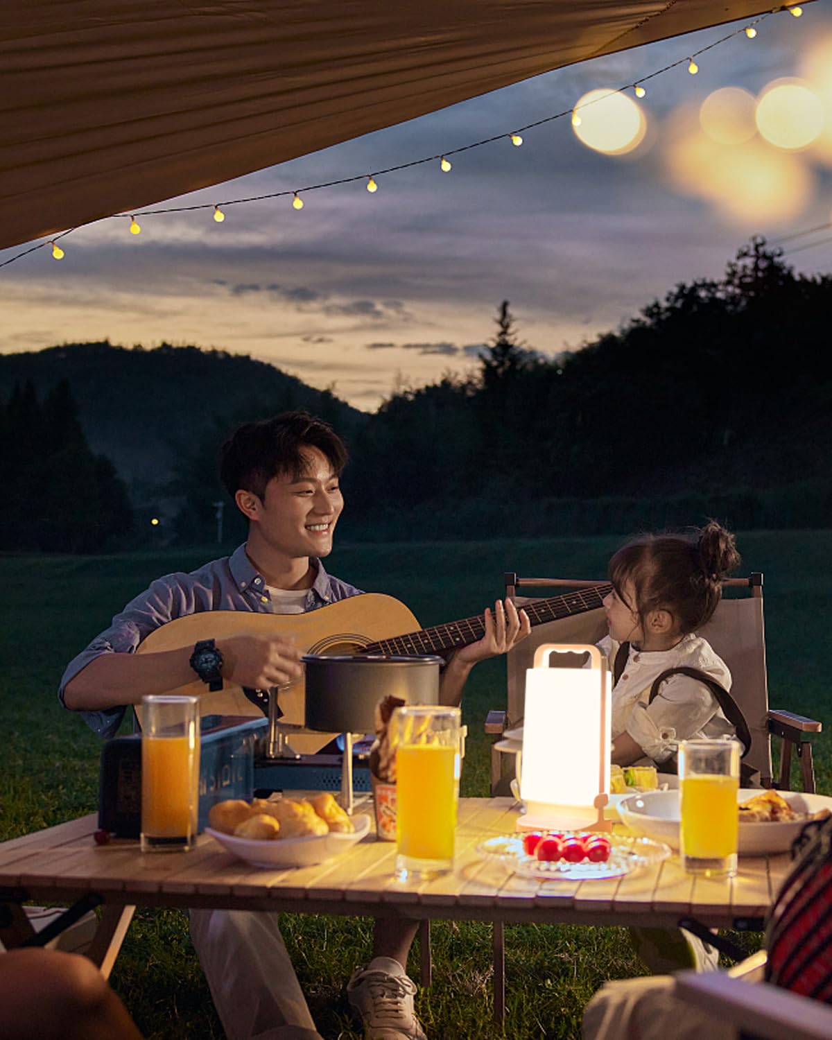 Lepwings Camping Lantern, solar Lanterns, 6000mAh Rechargeable Light 2-in-1 Dimmable Outdoor Waterproof Gear with USB Charging – lanterns for power outages Hurricane, Hiking, Fish, Emergency, and Home