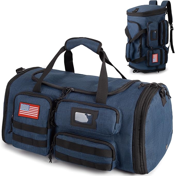 Expandable Gym Bag For Men,Tactical Large 3 in 1 Sports Duffle Bag With Shoes Compartment,Water Resistant Sports Gym Tote ...