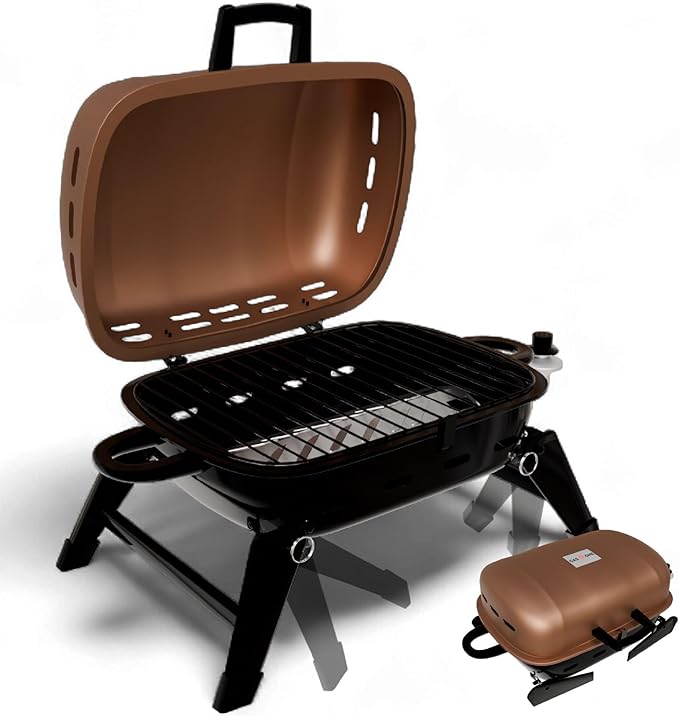 GasOne Tabletop Propane Grill – Portable Grill Propane with Heat Resistant Handles, Large Cooking Surface – User Friendly ...