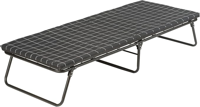 Coleman ComfortSmart Big & Tall Cot with Mattress Pad, Folding Steel Camp Bed with Plush Pad for Comfortable Sleeping, Gre...