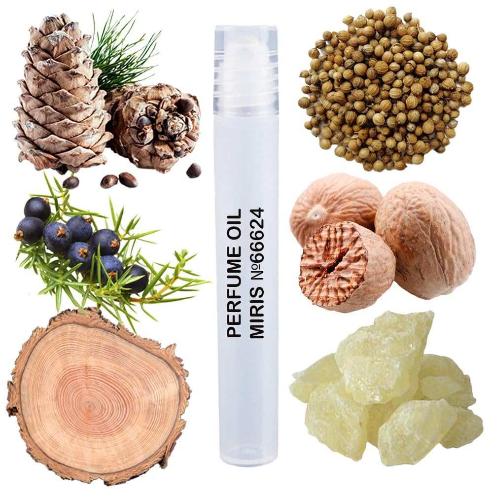 MIRIS No. 66624, Inspired by Gentle Fluidity Silver, Long-Lasting Unisex Perfume Oil for Women & Men Roll-On, Rollerball 0.34 Fl Oz / 10 ml