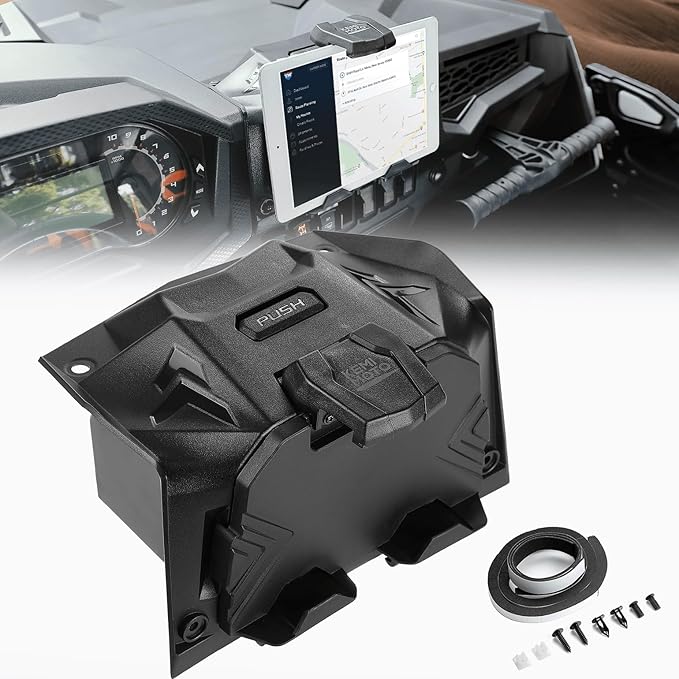 KEMIMOTO Electric Device GPS Mount Storage Box Compatible with 2019-2023 Polaris RZR XP 1000 XP Turbo Accessories RZR Tabl...